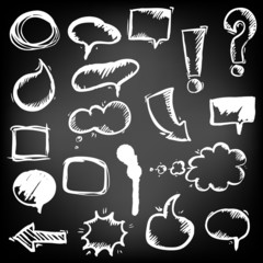 Hand Draw Chalk On Board