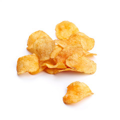 Chips isolated on white background