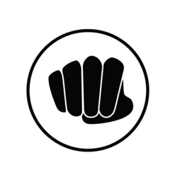 Fototapeta premium fist icon vector