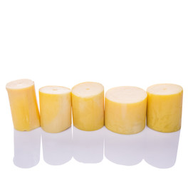 Bamboo shoot on white background