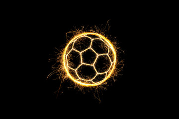 Sparkling soccer ball.