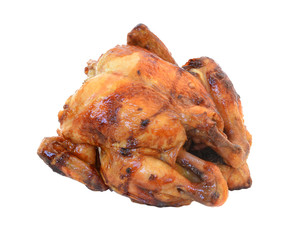 roast chicken isolated on white background