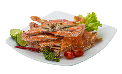 Boiled blue crab