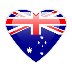 Obraz premium Australia flag button.