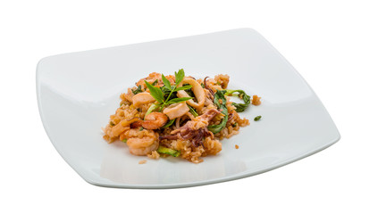Rice with seafood