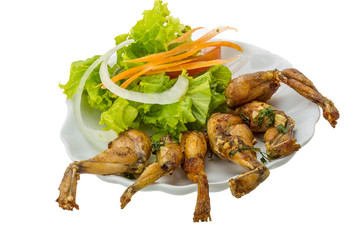 Grilled frog legs