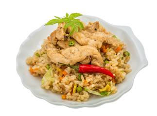 Fried rice with chicken