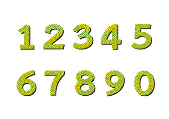 Numbers set in illustration , abstract number