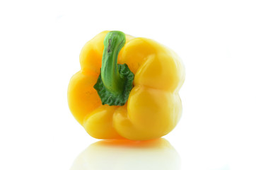 Coloyellow paprika (pepper) isolated on a white background
