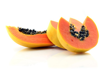 Papaya isolated on white background