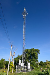 Obraz premium communication towers on sky background