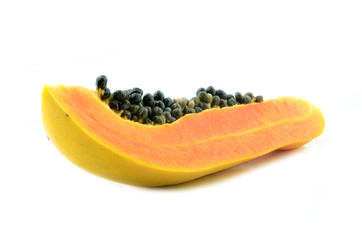 Papaya isolated on white background