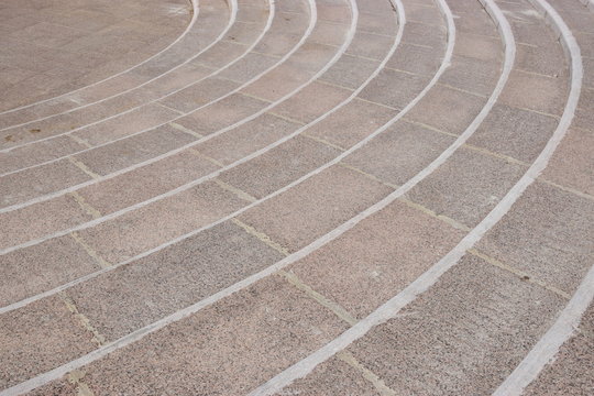 Round stairs made of stone - to be used as background