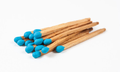 Pile of Blue Matchsticks