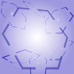 abstract purple background with three-dimensional hexagons
