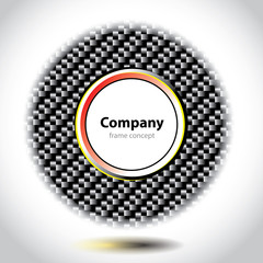 Abstract carbon circle element.