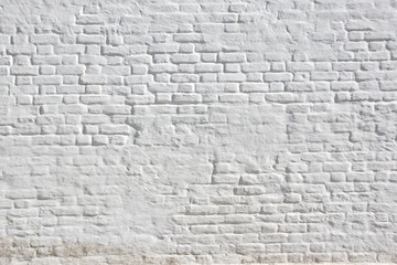 White plastered brick wall