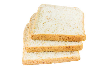 Sliced bread isolated on white