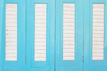 Wood blue vintage door