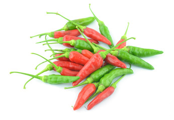 Chilli peppers isolated on a white background
