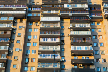 facade of urban apartment house