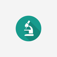 Microscope icon for science and medical concept