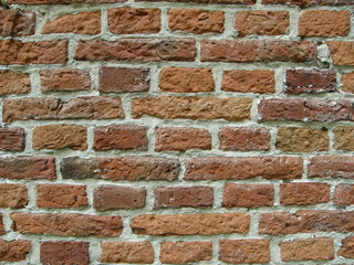 Medieval red brick wall (background)