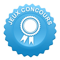 jeux concours sur bouton web denté bleu