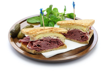 reuben sandwich with pastrami and swiss cheese © uckyo