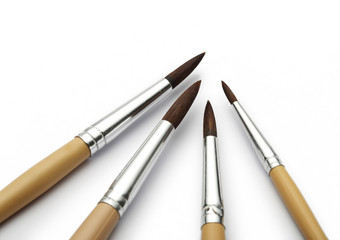 paintbrush for painter isolated on white background