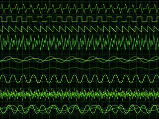 Oscilloscope Waves - obrazy, fototapety, plakaty
