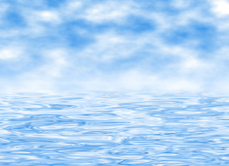 blur clouds skyline in a water foregrounds