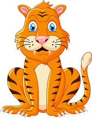 Tiger cartoon sitting