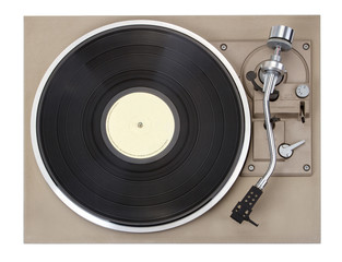 Turntable, isolated on white background