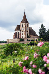 Old medieval church in Alsace