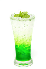 Apple italian Soda with mint leaf
