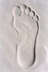 Trace de pas dans le sable