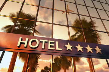 Fototapeta hotel sign with stars obraz