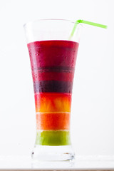 Multilayer multicolor fresh juice from fruit and vegetables