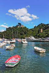 Fototapeta na wymiar Fischerboote in Portofino