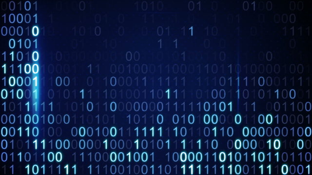 digital binary data scan loop background