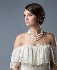 Beautiful vintage girl