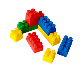 plastic toy building blocks