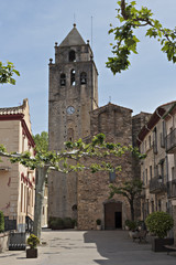 Fototapeta na wymiar Church of Sant Llorenç de la Muga, Alt Emporda, Spain