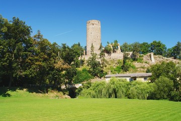 Fototapeta na wymiar Ruins of a medieval castle Zebrak, Czech Republic