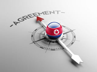 Fototapeta premium North Korea Agreement Concept