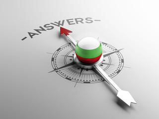 Fototapeta premium Bulgaria Answers Concept.