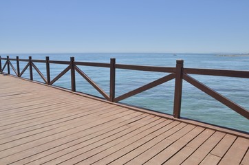 Fototapeta premium Wooden pier in Marbella, Spain