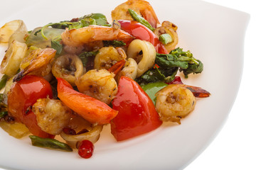 Seafood with vegetables