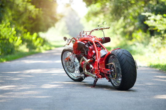 Fototapeta red motorcycle